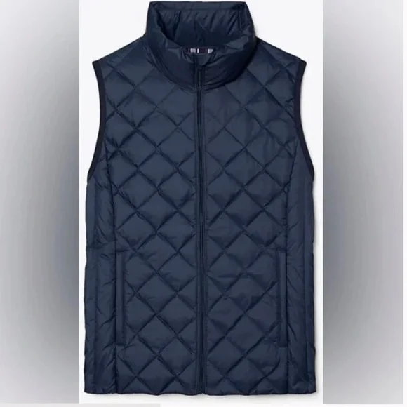 Tory Burch Sport Navy Down Vest – 750 Fill Warmth – Size M Like New - Picture 3 of 9